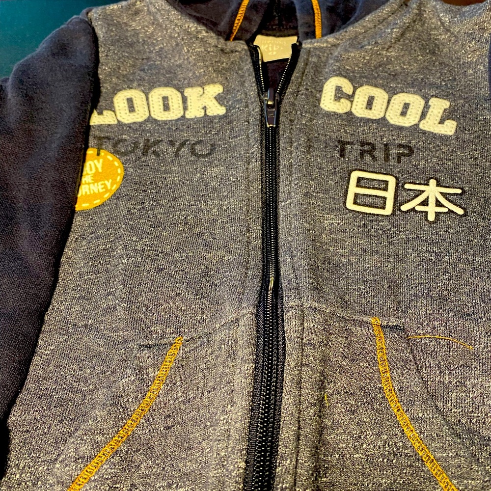 Kids Brazialian Boutique Size 4 HERING Full Zip Hoodie Look Cool - Tokyo-